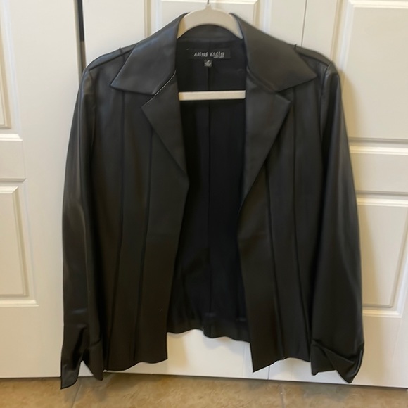 AnneKlein women’s leather  blazer size medium - Picture 1 of 4